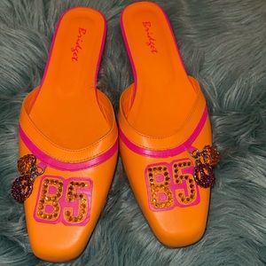 Leather slippers